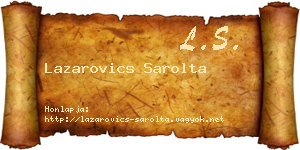 Lazarovics Sarolta névjegykártya